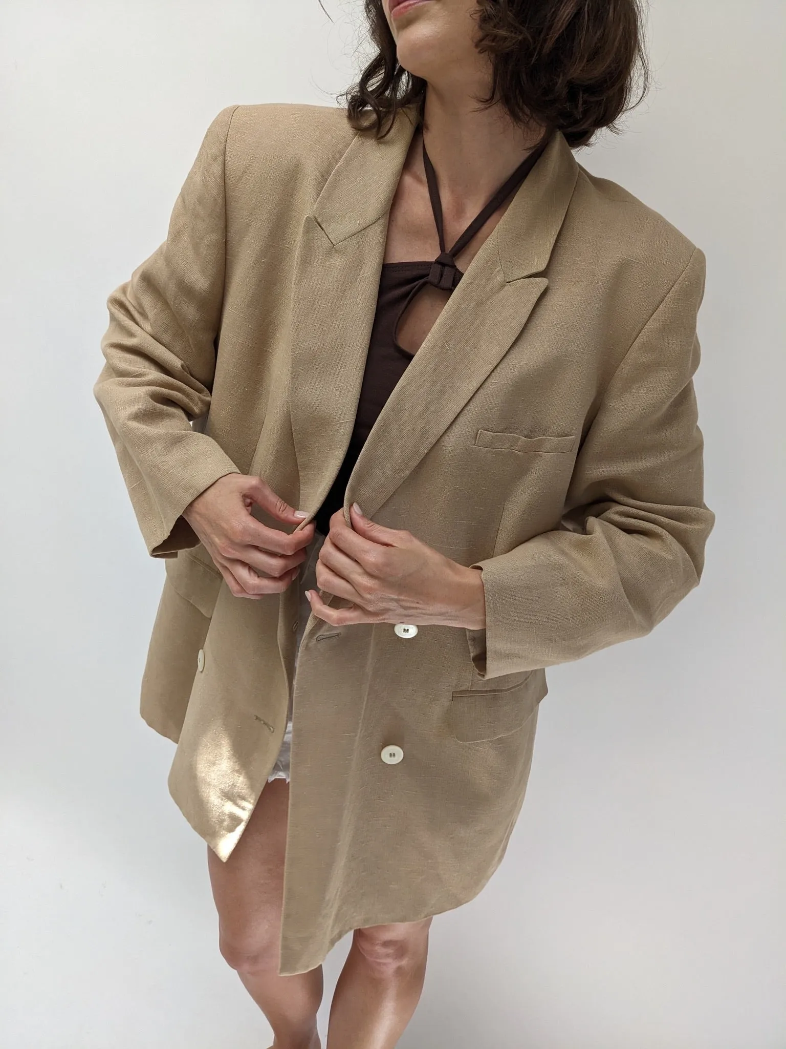 Vintage Shore Linen Blazer