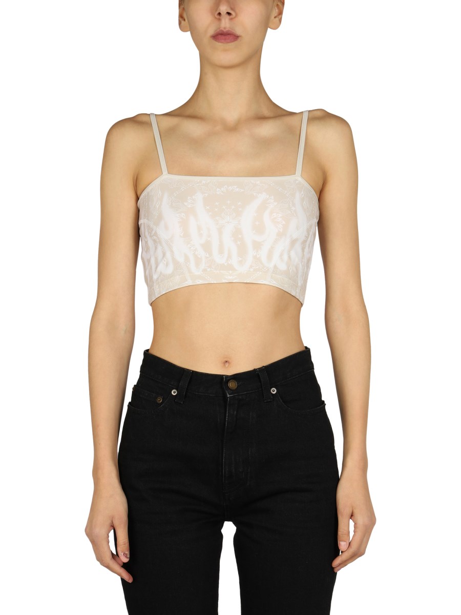 VISION OF SUPER    PAILSEY PATTERN CROP TOP