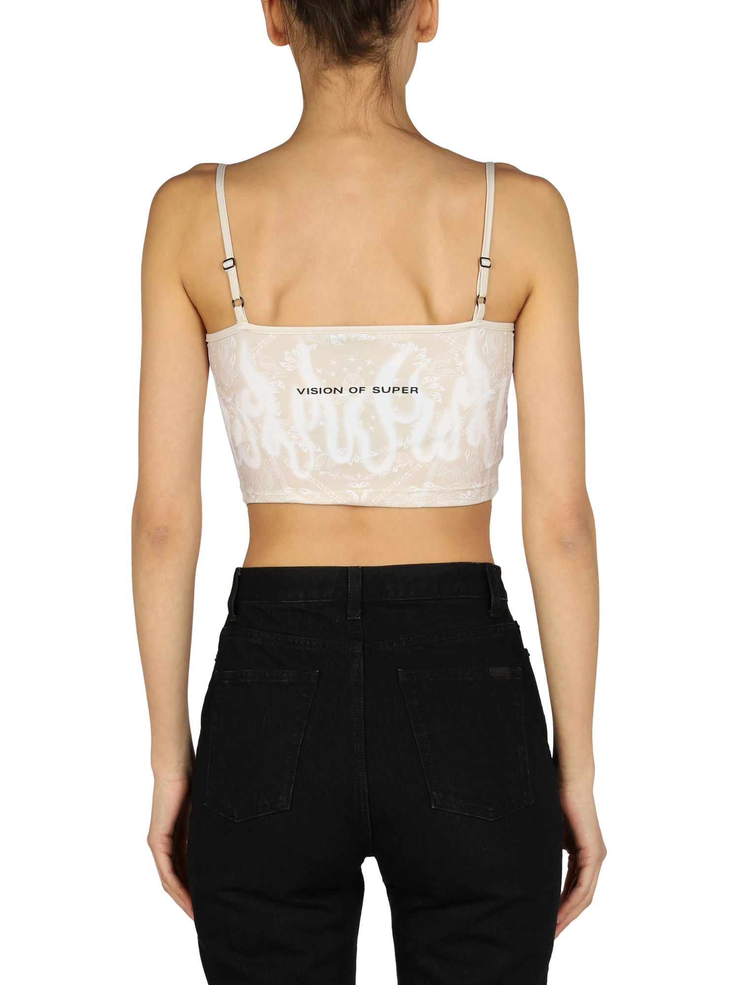 VISION OF SUPER    PAILSEY PATTERN CROP TOP