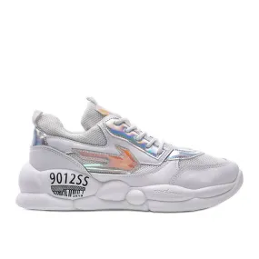 White holo women's sneakers BO-253