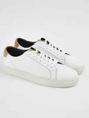 White Leather Cupsole Trainers | Men | George at ASDA