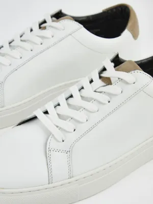 White Leather Cupsole Trainers | Men | George at ASDA