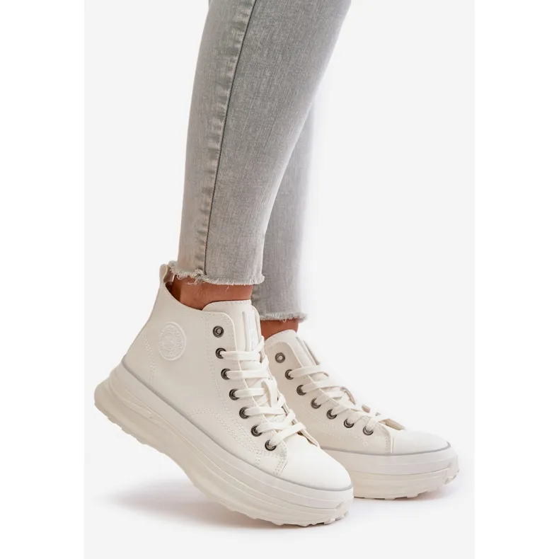 Women's Sneakers On Platform Eco Leather Big Star OO274064 White