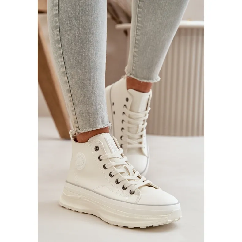 Women's Sneakers On Platform Eco Leather Big Star OO274064 White