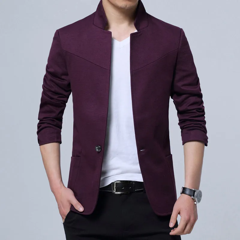 Xituodai Blazer Men Jackets Male Stand Collar Male Blazers Slim Fit Mens Blazer black Jacket Men Plus Size 5XL