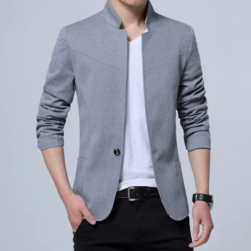 Xituodai Blazer Men Jackets Male Stand Collar Male Blazers Slim Fit Mens Blazer black Jacket Men Plus Size 5XL