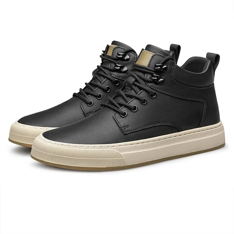 Xituodai  High Top Men's Sneakers Fashion Men Casual Shoes Genuine Leather Sneakers Tenis Masculino All-match Streetwear Skate S