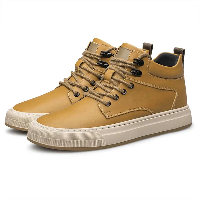 Xituodai  High Top Men's Sneakers Fashion Men Casual Shoes Genuine Leather Sneakers Tenis Masculino All-match Streetwear Skate S