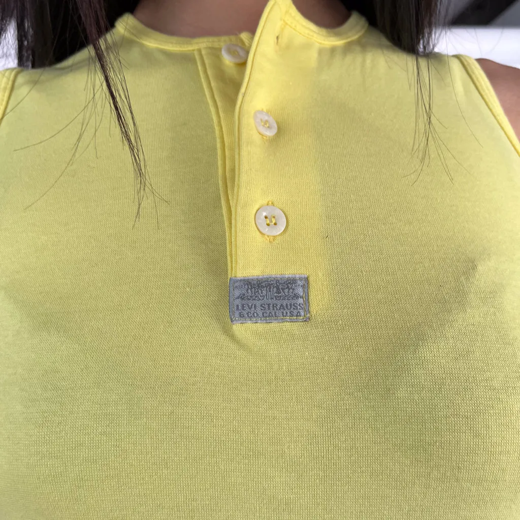 Yellow 90s Levi's Vest T-Shirt (S)