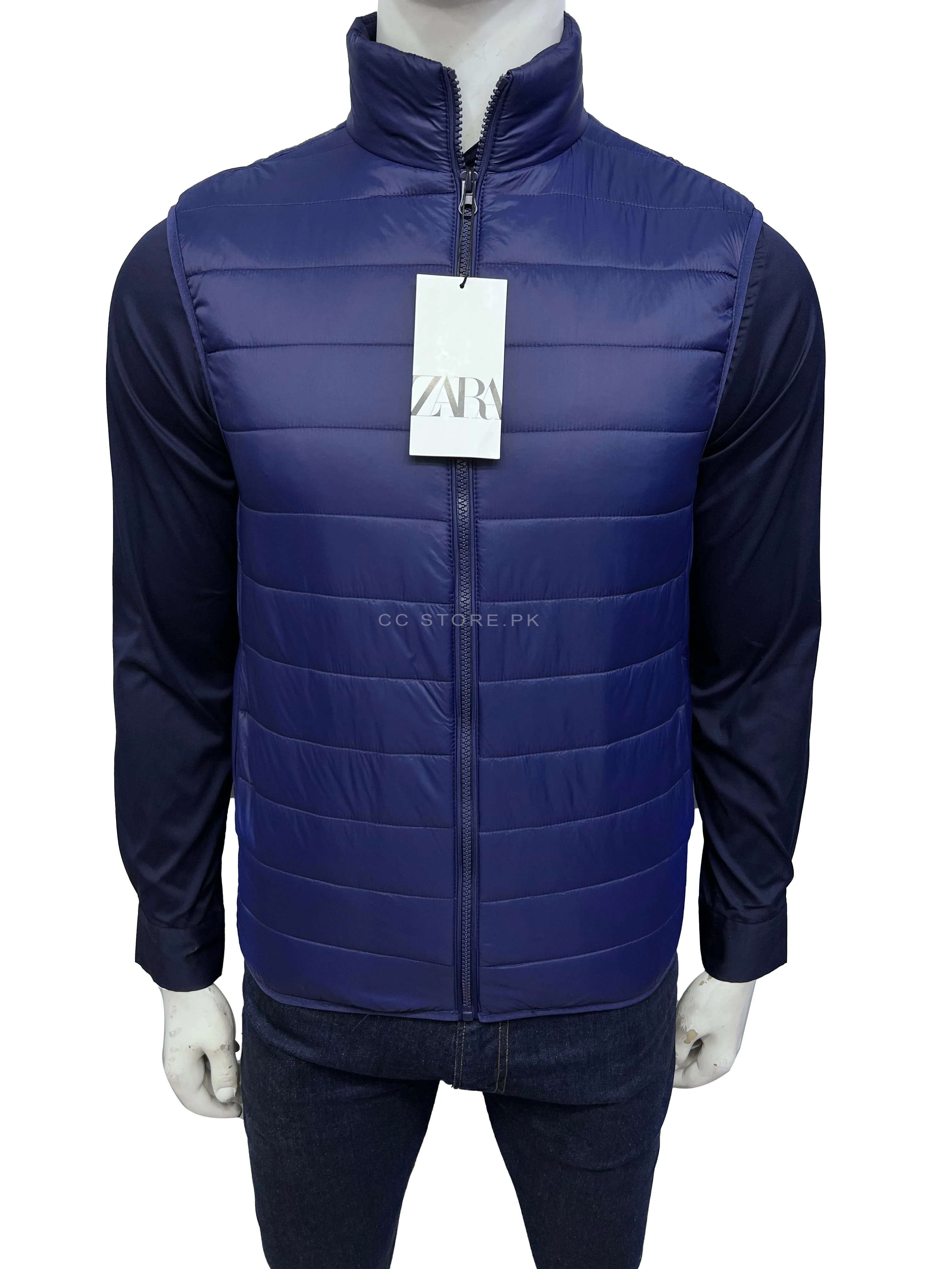 ZR Lightweight Sleeveless Puffer Blue Jacket (332)