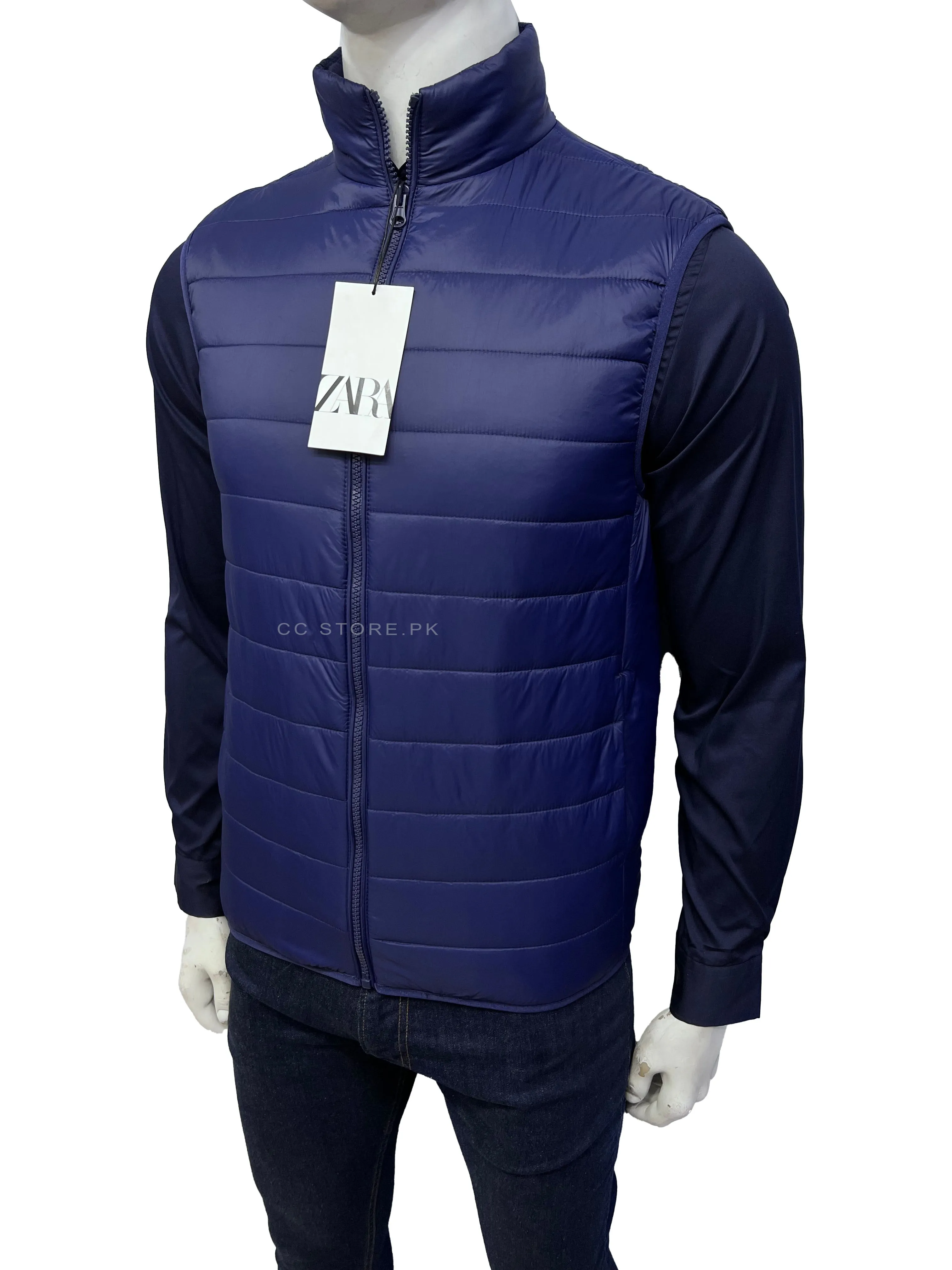 ZR Lightweight Sleeveless Puffer Blue Jacket (332)