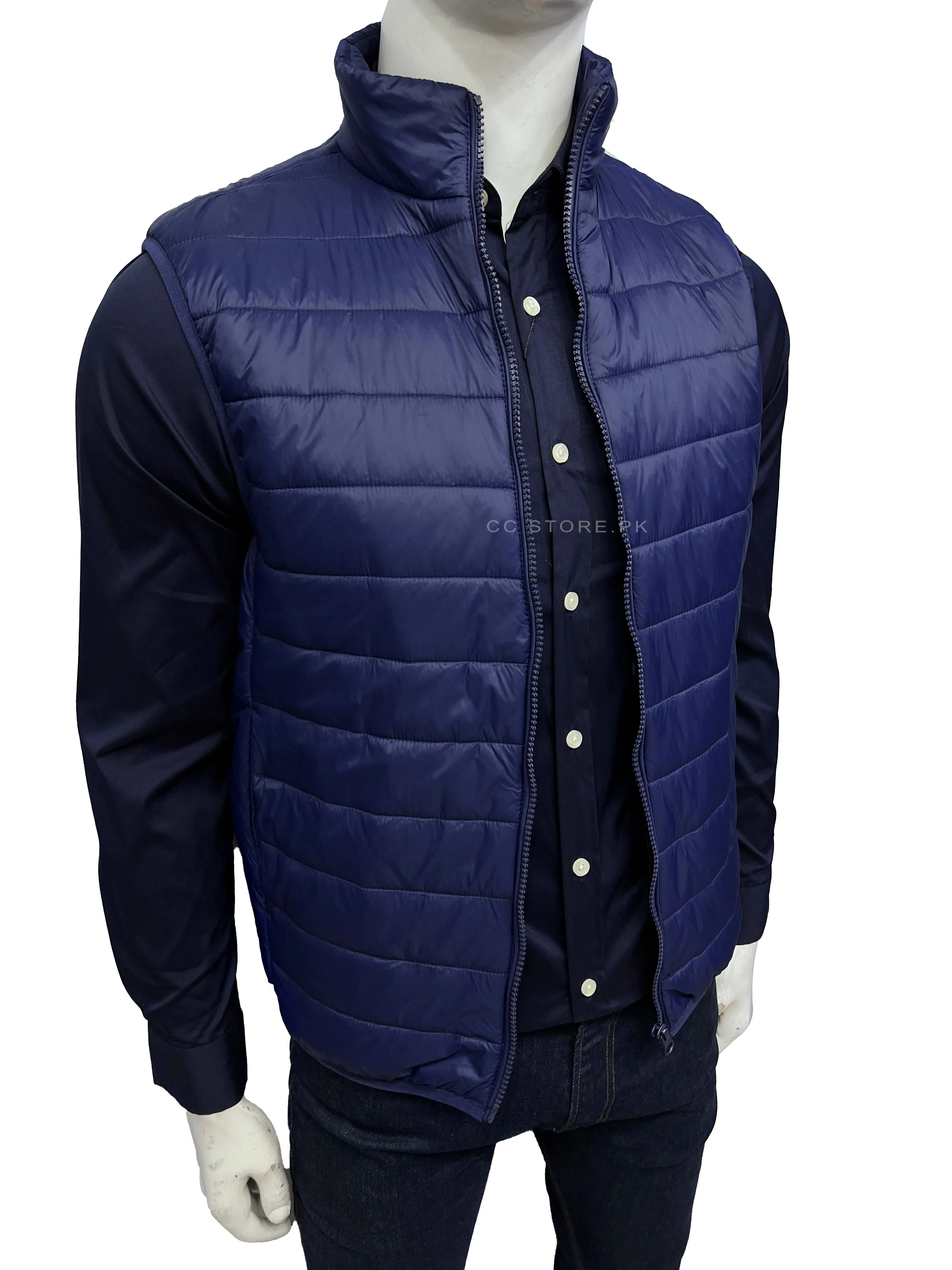 ZR Lightweight Sleeveless Puffer Blue Jacket (332)