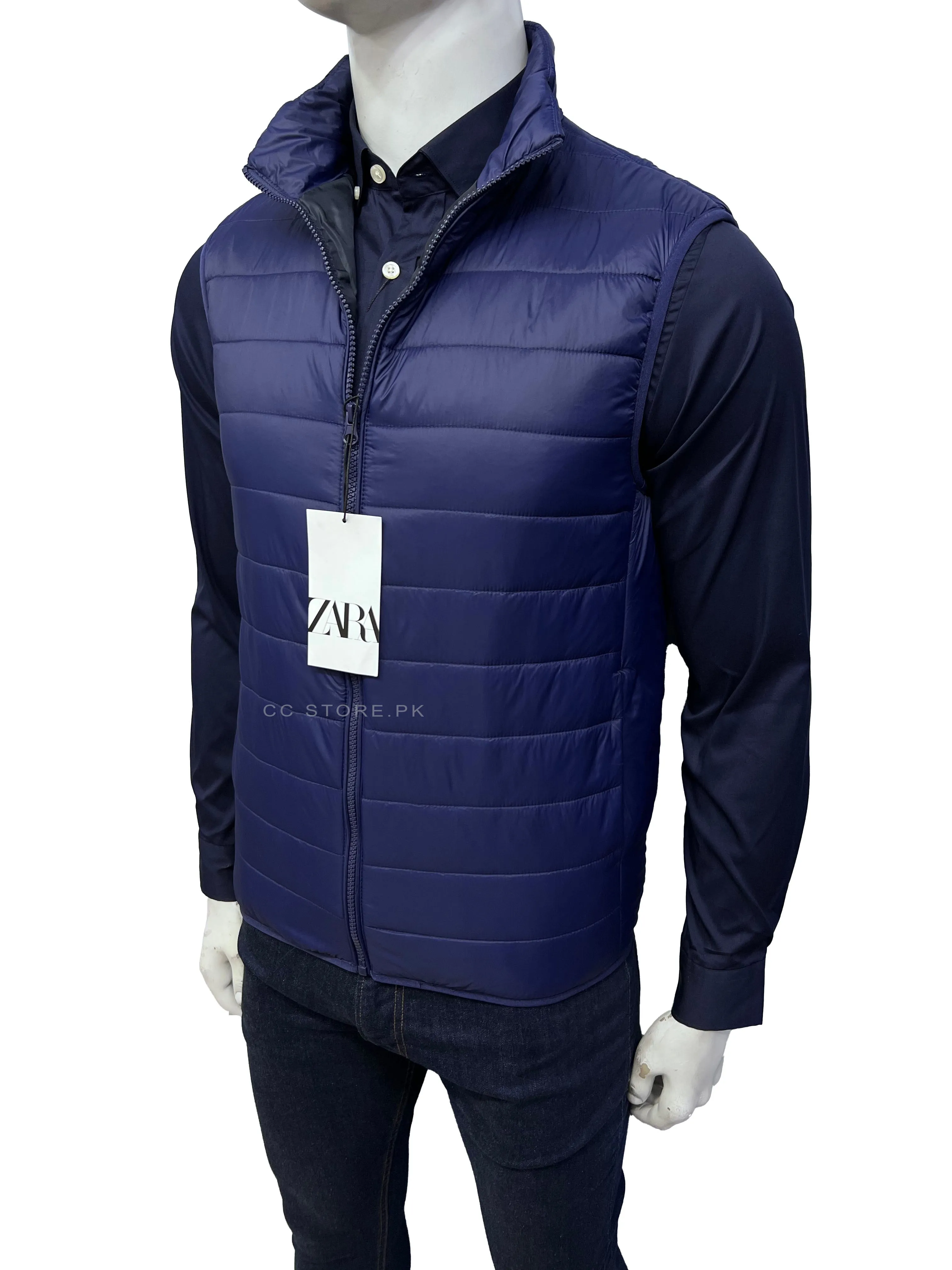 ZR Lightweight Sleeveless Puffer Blue Jacket (332)